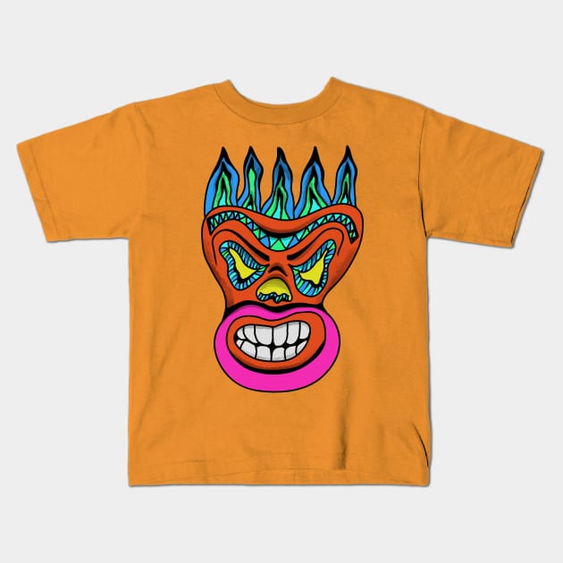 Mask Kids T-Shirt by BertanB